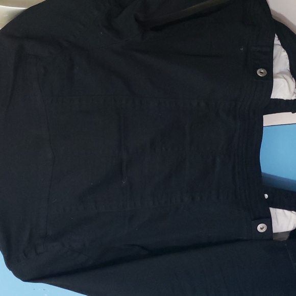 Black jean jacket w/ rimstones - Picture 3 of 4